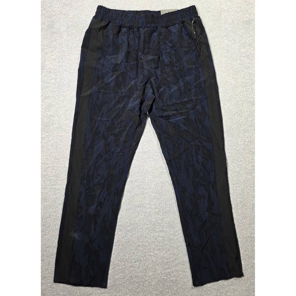 Royalty For Me Joggers Womens S Blue Camo Pants NWT Tapered Elastic Waist Boho